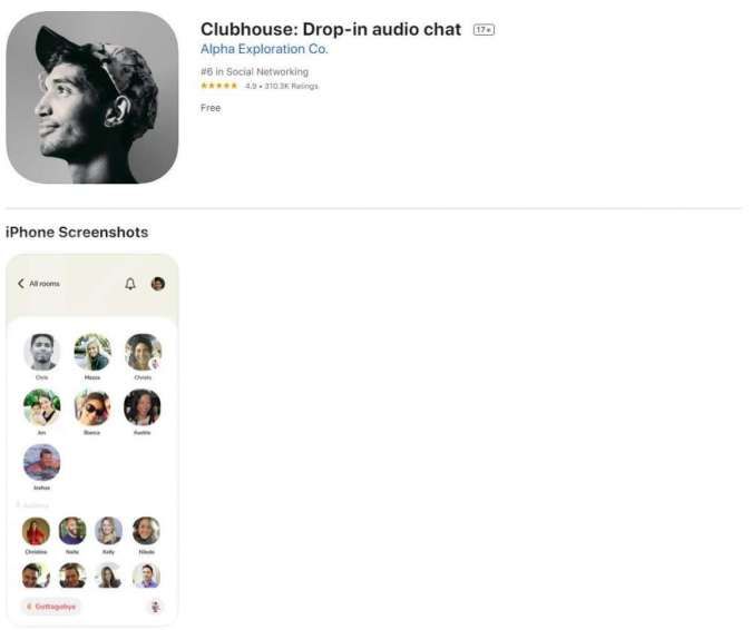 Viral,  jumlah unduhan aplikasi Clubhouse di iOS telah mencapai lebih dari 8 juta