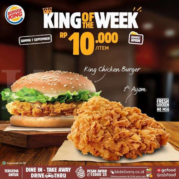 Promo Burger King 1 – 7 September 2020 