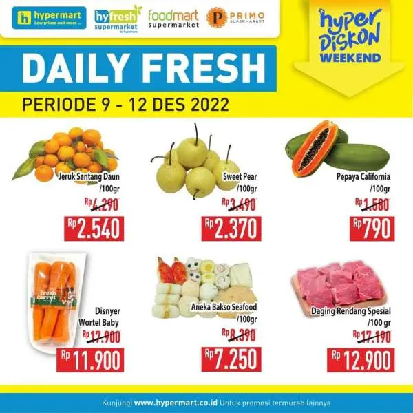 Promo Hypermart Hyper Diskon Weekend Periode 9-12 Desember 2022