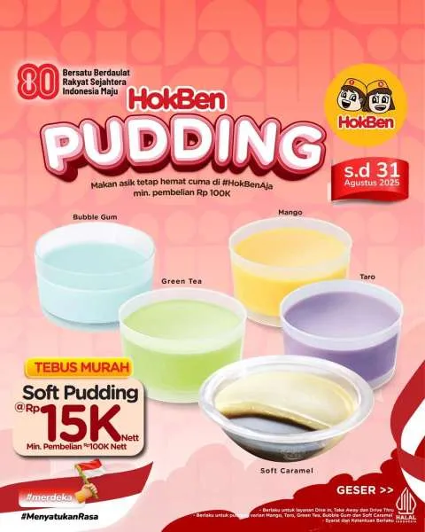 Promo HokBen Tebus Murah Katsu Sando Soft Pudding