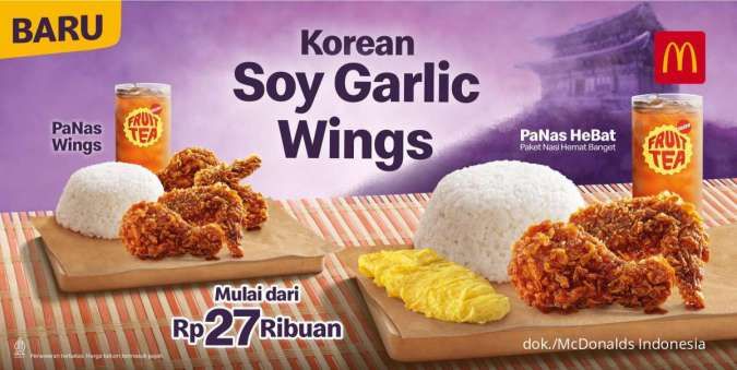 Promo Menu McD Terbaru 2023, Korean Soy Garlic Wings Mulai Rp 27.000-an