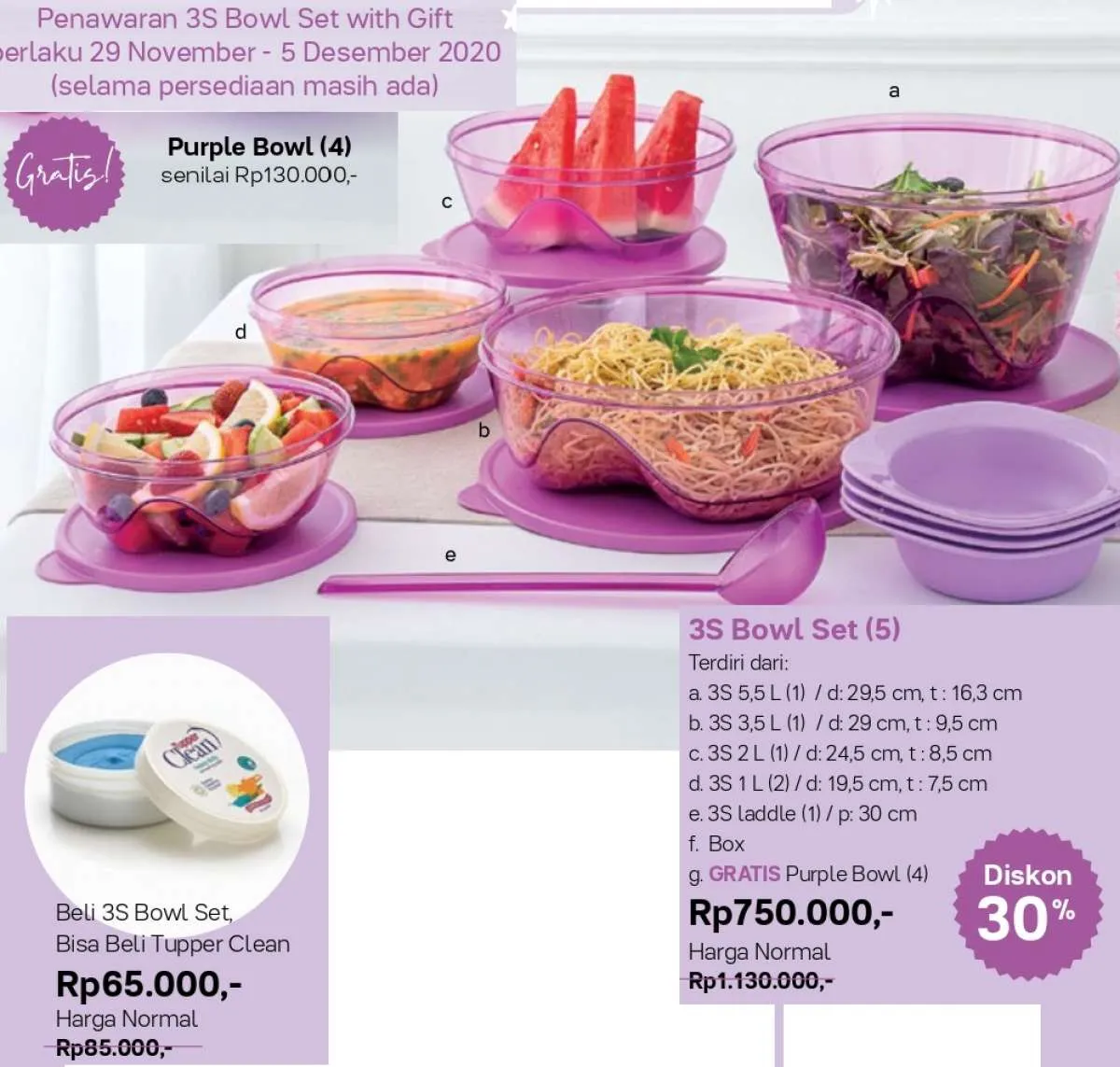 Brosur promo Tupperware Desember 2020, harga hemat Melamine Collection, Cattleya dll