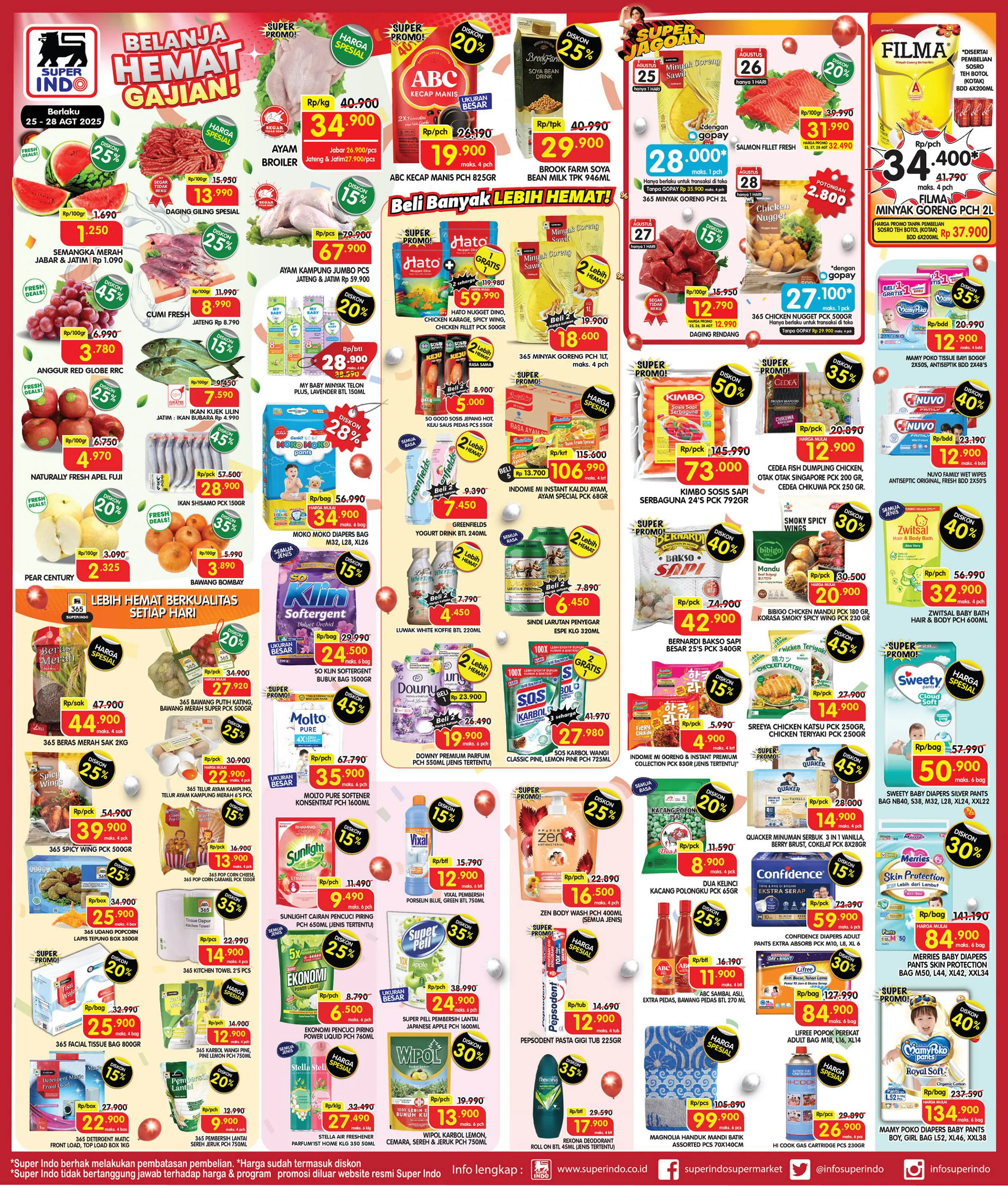 Promo Superindo Weekday Periode 25-28 Agustus 2025