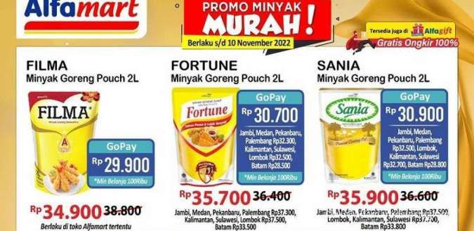 Promo Alfamart Hari Ini 9 November 2022, Promo Minyak Goreng Murah!