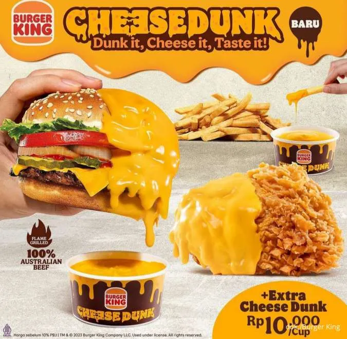 Burger king Cheese Dunk & Nutella: menu Cheese dunk
