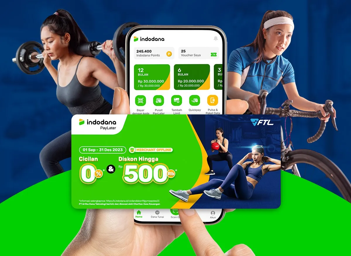  Indodana Hadirkan Pembayaran PayLater untuk Member FTL Gym 
