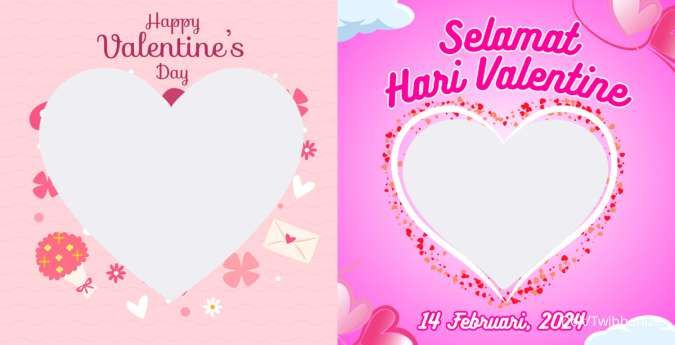 55 Twibbon Valentine Day 2024 untuk Bingkai Foto Romantis Bareng Orang Tersayang