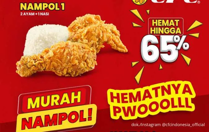 Promo CFC Murah Nampol Tiap Senin-Kamis, Paket Ayam Goreng Hemat sampai 65%