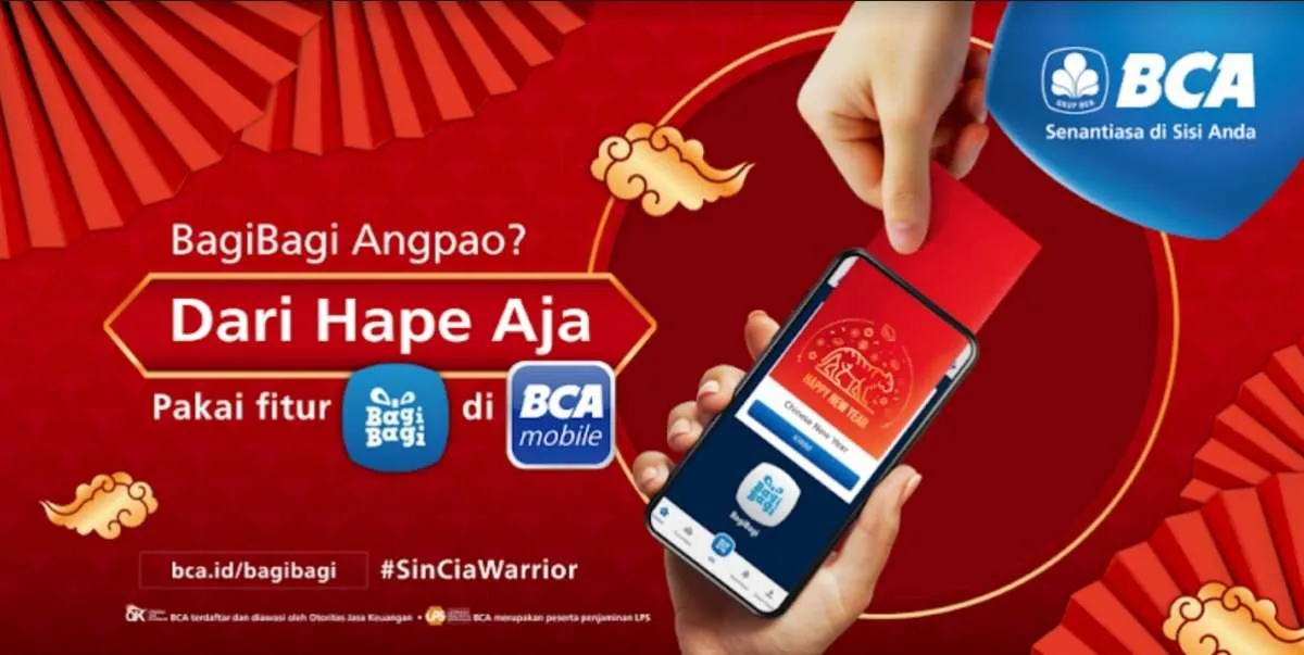 Sambut Tahun Baru Imlek, BCA Ajak Nasabah Bagi-bagi Angpao Cashless