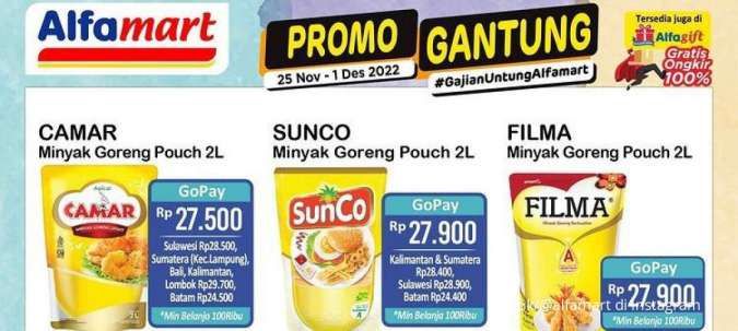 Harga Promo JSM Alfamart di Promo Gajian Untung 26 November 2022, Minyak Goreng Murah