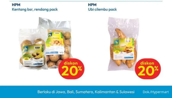 Promo Hypermart Dua Mingguan 9-22 Oktober 2025, Ubi Cilembu-Es Krim Box Diskon 20%