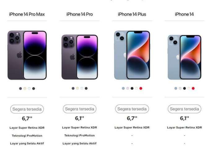 Sudah Bisa Dipesan, Ini Harga iPhone 14, 14 Plus, 14 Pro, dan 14 Pro