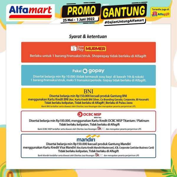 Promo Alfamart Gantung (Gajian Untung) Mulai 25 Mei-1 Juni 2022