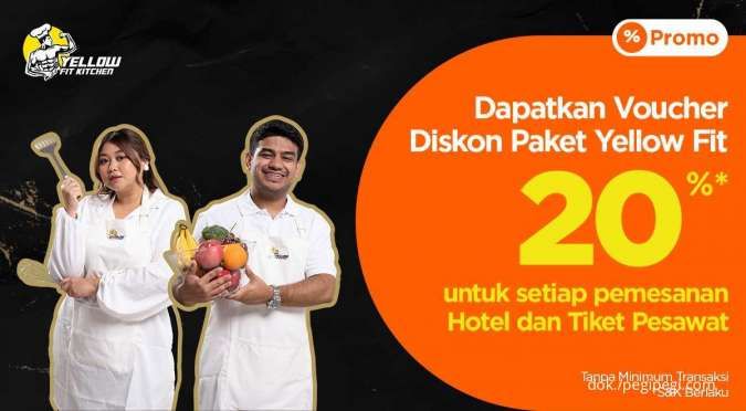 Dapatkan Voucher Diskon Paket Yellow Fit Kitchen 20% Pemesanan Hotel & Tiket Pesawat