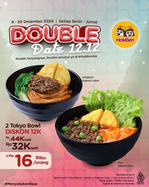 Promo HokBen 12.12 Mulai 9-20 Desember 2024