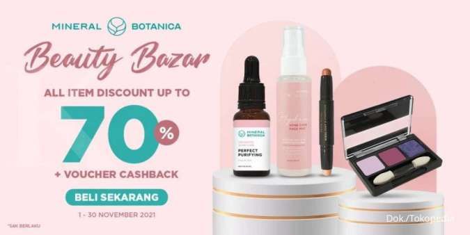 Promo Makeup dan Skincare Mineral Botanica, Ada Diskon s/d 70% hingga Akhir November
