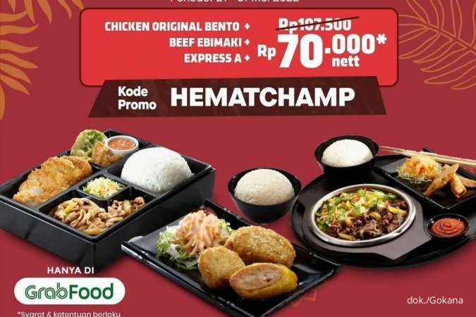 Promo Gokana 21-31 Mei 2022, Paket Triple Puas Lebih Hemat via GrabFood