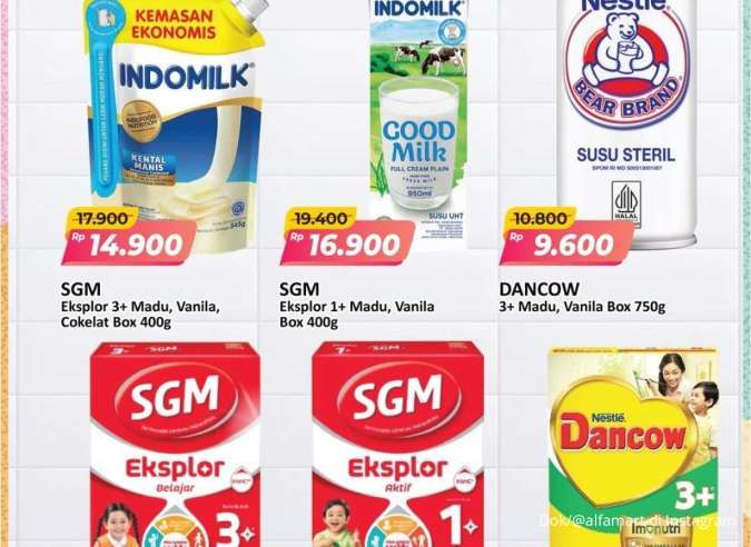 Promo JSM Alfamart 25-27 Juli 2025, Susu SGM dan Indomilk Lebih Murah