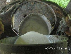 Harga karet hari ini naik akibat spekulasi, setelah kemarin sempat merosot 2,4%