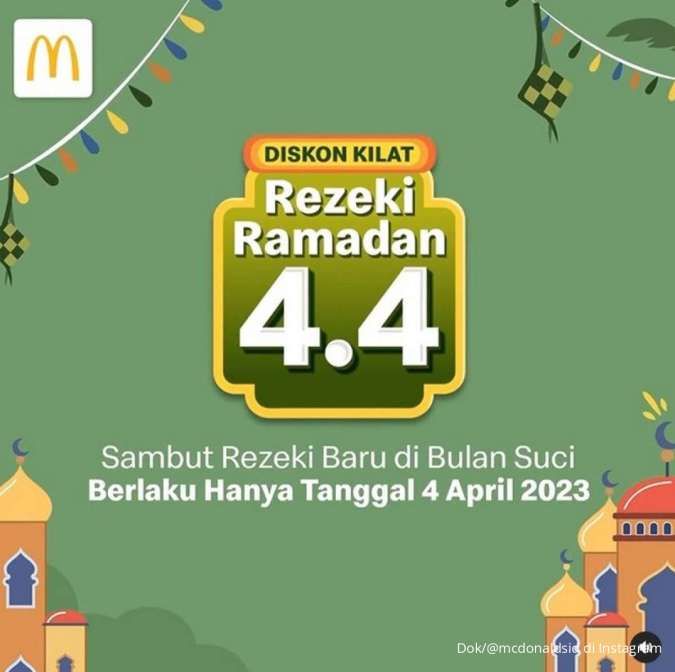 Promo McD 4.4 April 2023, Diskon Kilat Paket Rejeki Ramadhan