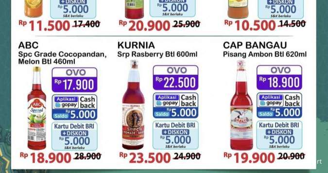 Aneka Sirup Harga Hemat, Cek Promo Alfamart Hanya 7 Hari Periode 20-26 Maret 2024