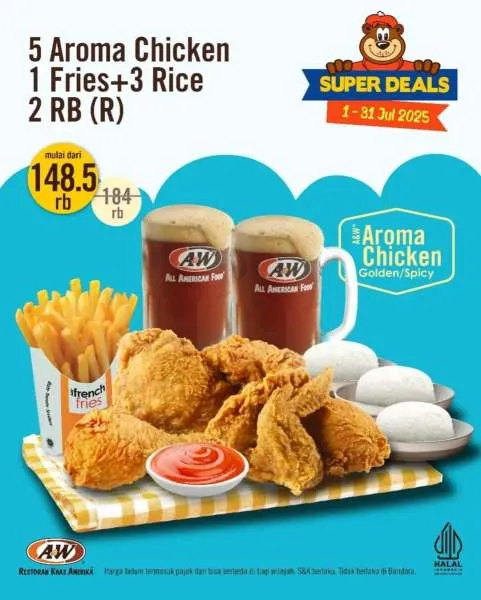 Promo A&W Sharing Meal Juli 5 Aroma Chicken
