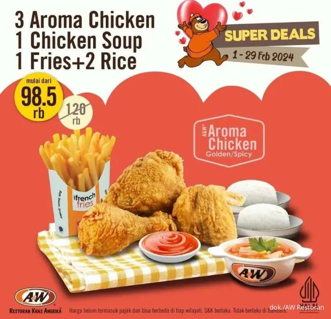 Promo AW Restoran edisi Valentine 1-29 Februari 2024