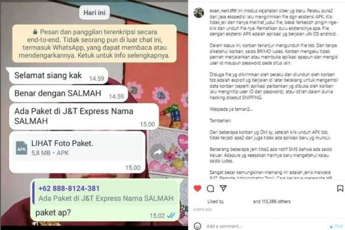 Hati-Hati, Ini Cara Jitu Menghindari Penipuan Berkedok WA Kiriman Paket File APK