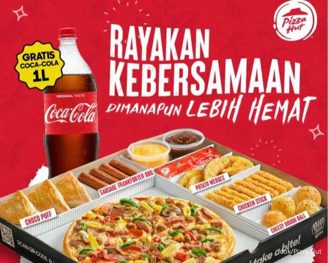 HOT! Promo Pizza Hut Big Box Bites Free 1 Liter Coca Cola 2-31 Desember 2024