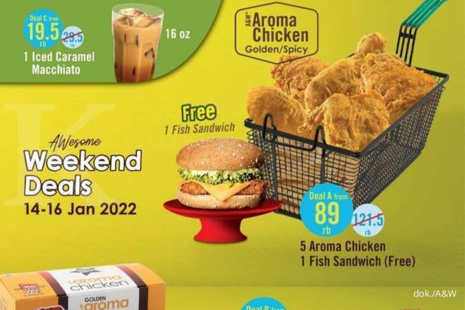 Promo A&W 14-16 Januari 2022, Paket Weekend Deals Terbaru Mulai Rp 20.000-an