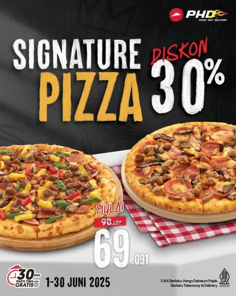 Promo PHD Signature Pizza Diskon 30%