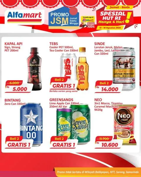 Promo JSM Alfamart Periode 15-18 Agustus 2025