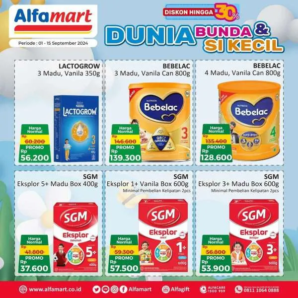 Promo Alfamart Dunia Bunda & Si Kecil Periode 1-15 September 2024