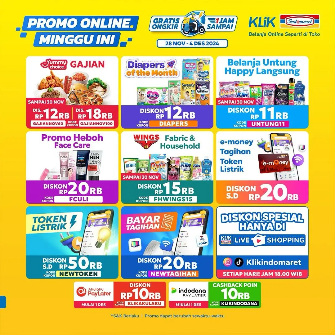 Promo Akhir Bulan Indomaret Periode 28 November-4 Desember 2024
