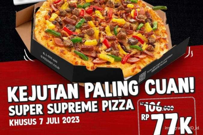 Promo 7.7 PHD Juli 2023, Diskon Super Supreme Pizza Ukuran Regular Jadi Rp 77.000