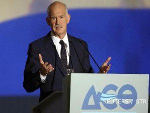 Kabinet Yunani dukung rencana Papandreou lakukan referendum