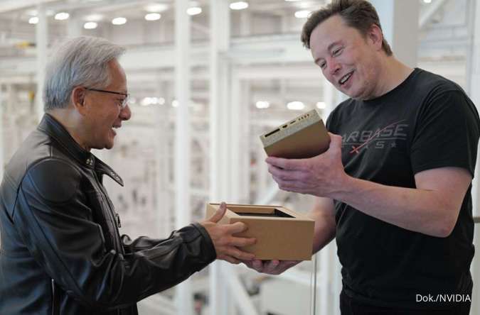 CEO NVIDIA Jensen Huang dan CEO Tesla Elon Musk