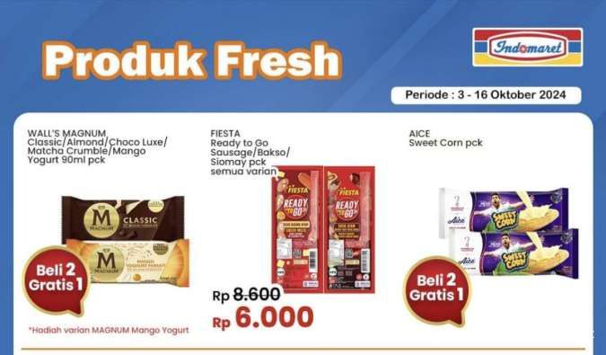 Promo Es Krim Indomaret & Lotte Mart, Beli 2 Gratis 1 & Beli 1 Gratis 1 Akan Berakhir