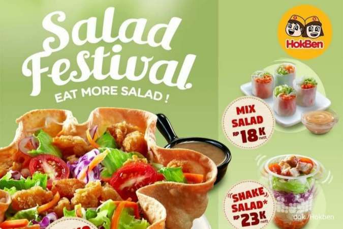 Promo Menu Terbaru Hokben 2022, Salad Festival Aneka Topping Mulai Rp 18.000
