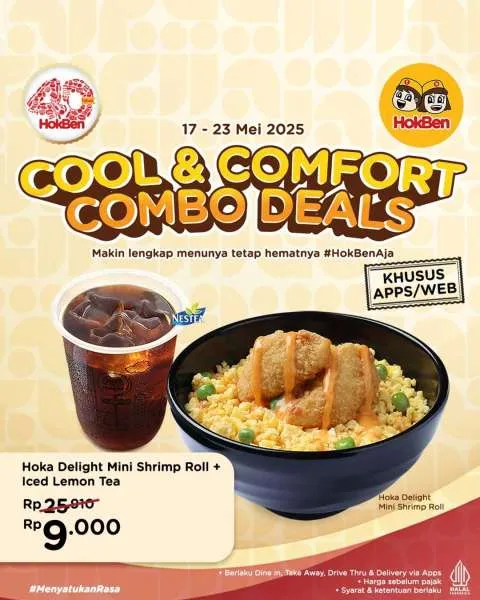 Promo Hokben Cool & Comfort Combo Deals Rp 9.000