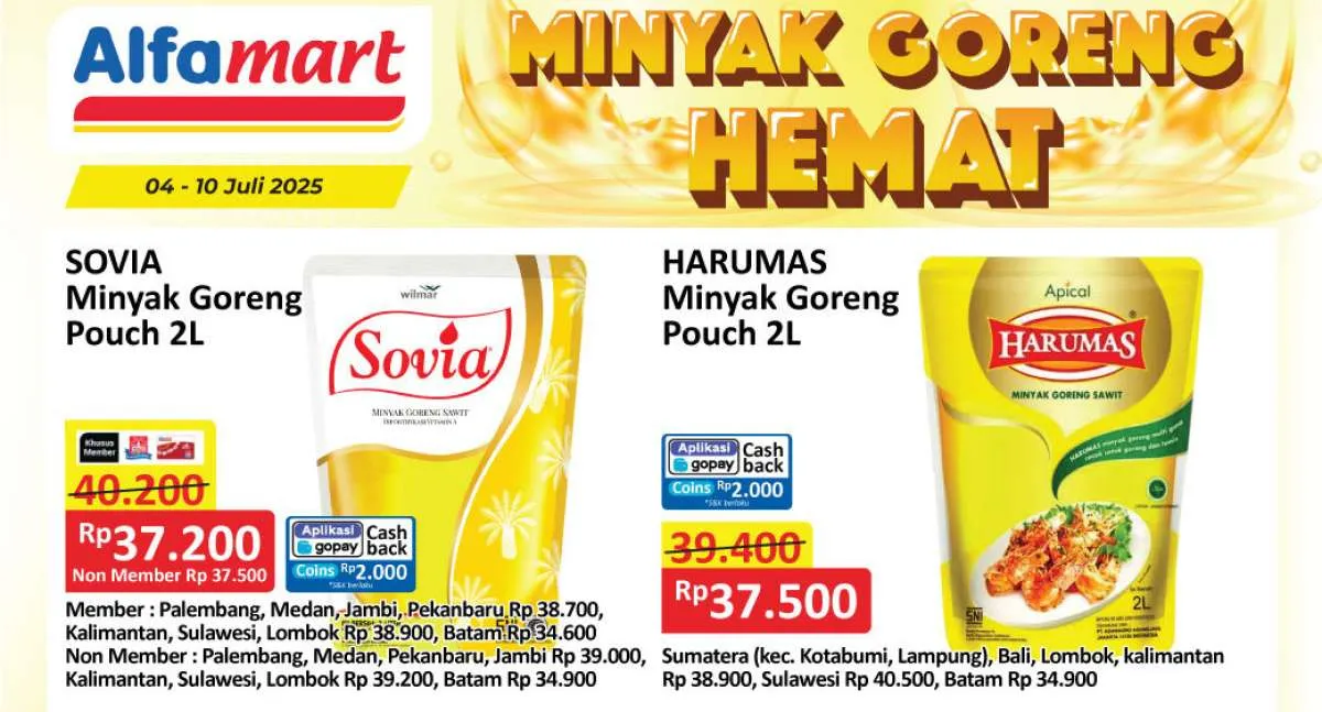  Promo Minyak Goreng Alfamart & Superindo Juli Akan Berakhir, Sania Lebih Murah