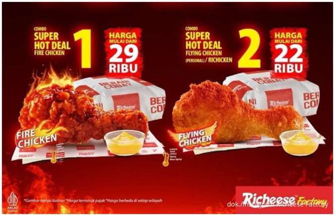 Promo Richeese Factory Super Hot Deal, Combo 1 atau 2 Mulai Rp 22.000 Saja