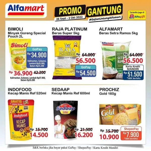 Promo Alfamart Gantung 26 September-2 Oktober 2022