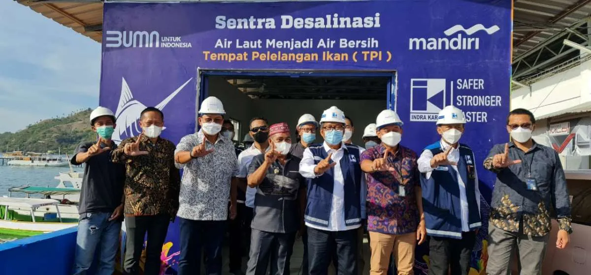 Bank Mandiri Gandeng Indra Karya Bangun Sarana Desalinasi Air Laut di Labuan Bajo