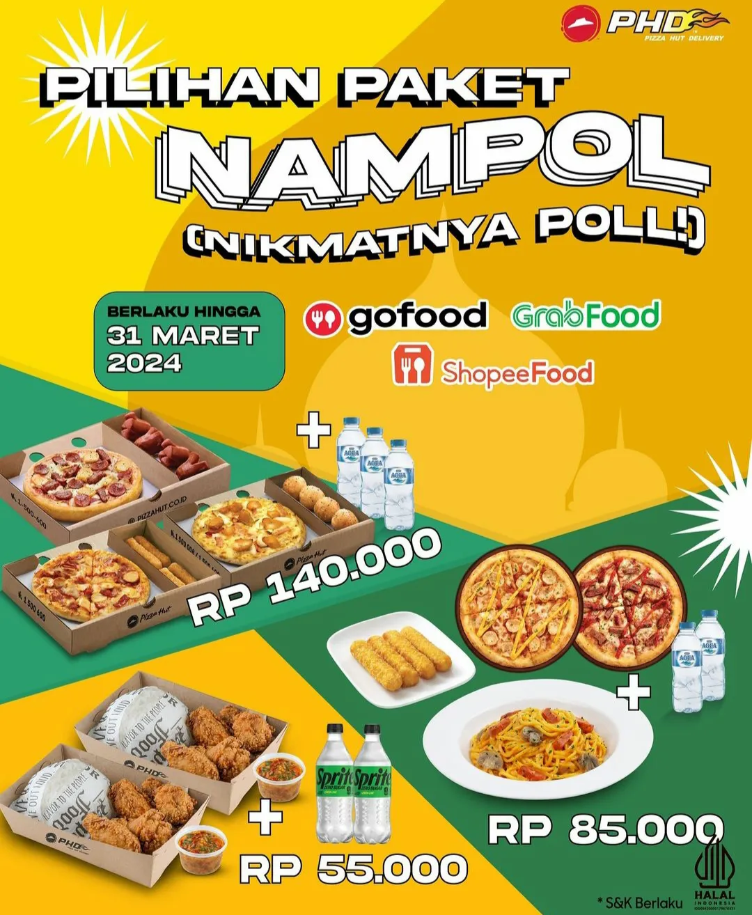 Promo PHD Pizza Hut Delivery edisi sampai 31 Maret 2024