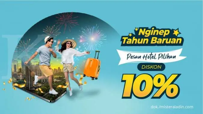 Promo Nginep Tahun Baru di Misteraladin, Pesan Hotel Pilihan Diskon Hotel 10% 