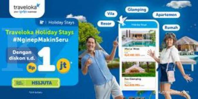 Promo Traveloka Holiday Stays, Diskon Sampai Rp 1 Juta dengan Kode Kupon Ini