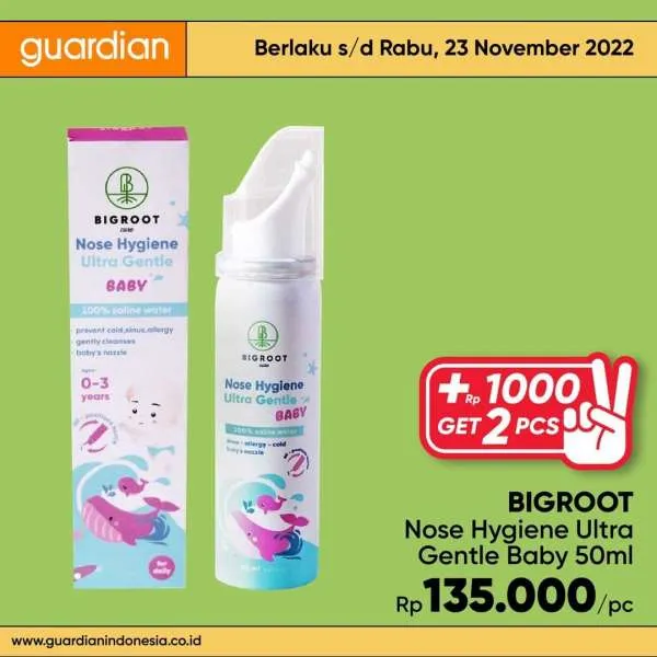 Promo Guardian +1000 Get 2 Pcs Periode 17-23 November 2022