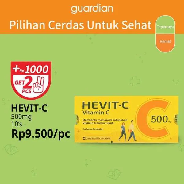 Promo Guardian +1000 Get 2 Pcs Periode s/d 19 Juli 2023