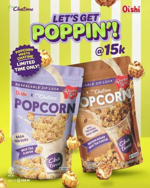 Promo Popcorn Rasa Chatime Rp 15.000